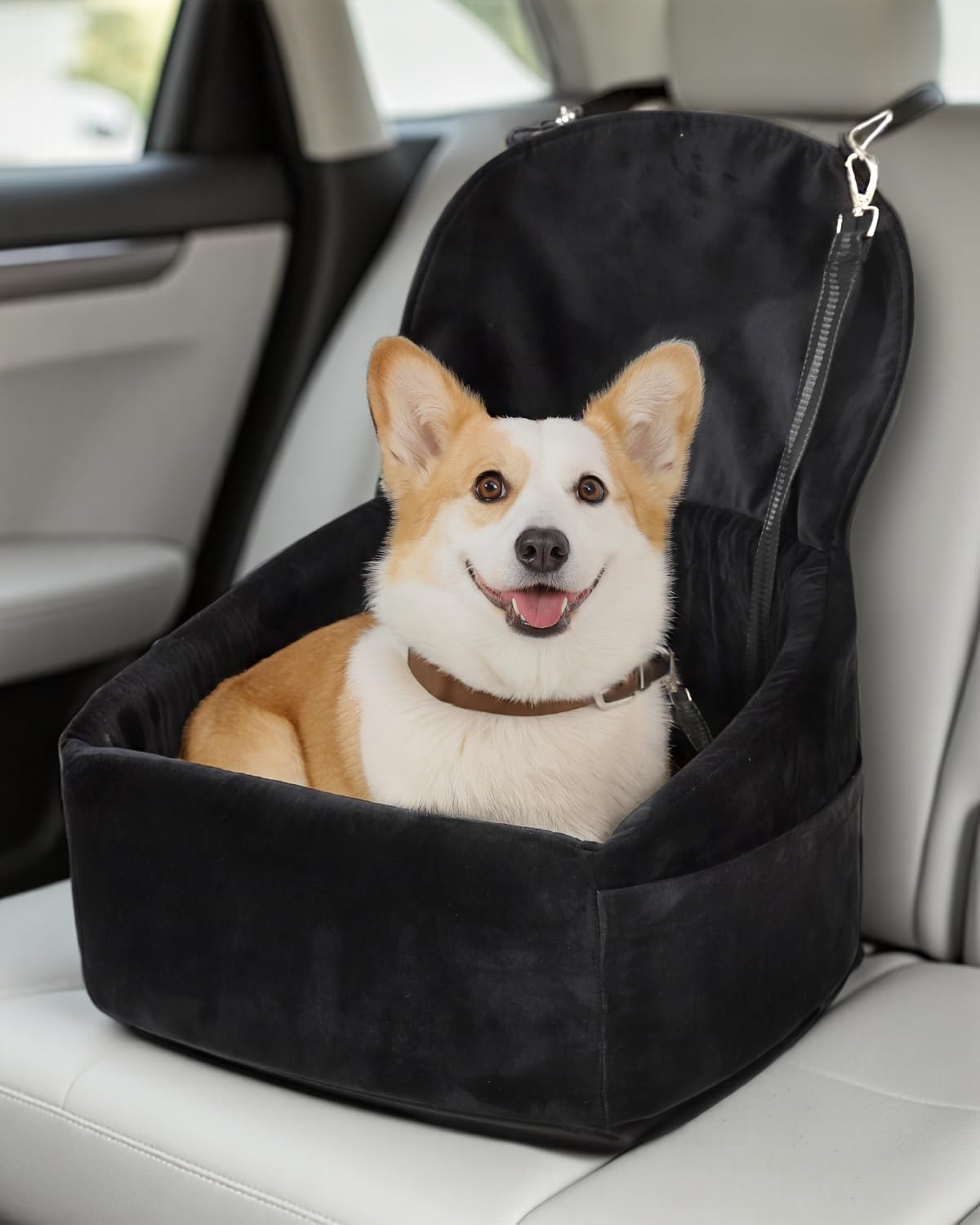 Dog Car Seat for Small Medium Dogs, Dog Booster Seat with