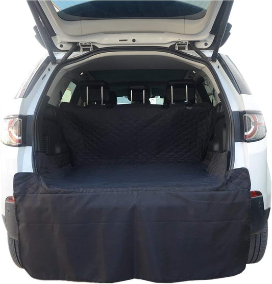 Luxury Dog Vehicle Cargo Liner Cover Pet Seat Cover Bed Floor Mat Nonslip Waterproof Universal for Car SUV Truck Jeeps Vans Black - Large