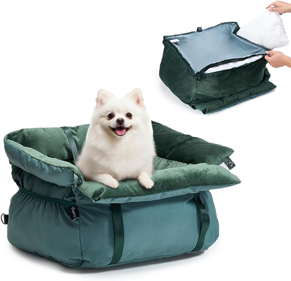 Dog Car Seat for Small Dogs, Calm Blue Pet Car Bed Under 25