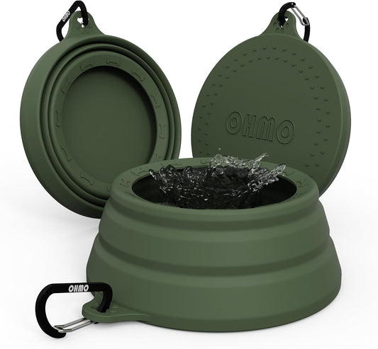 Spill Proof Collapsible Dog Water Bowl 24oz for Cars, No