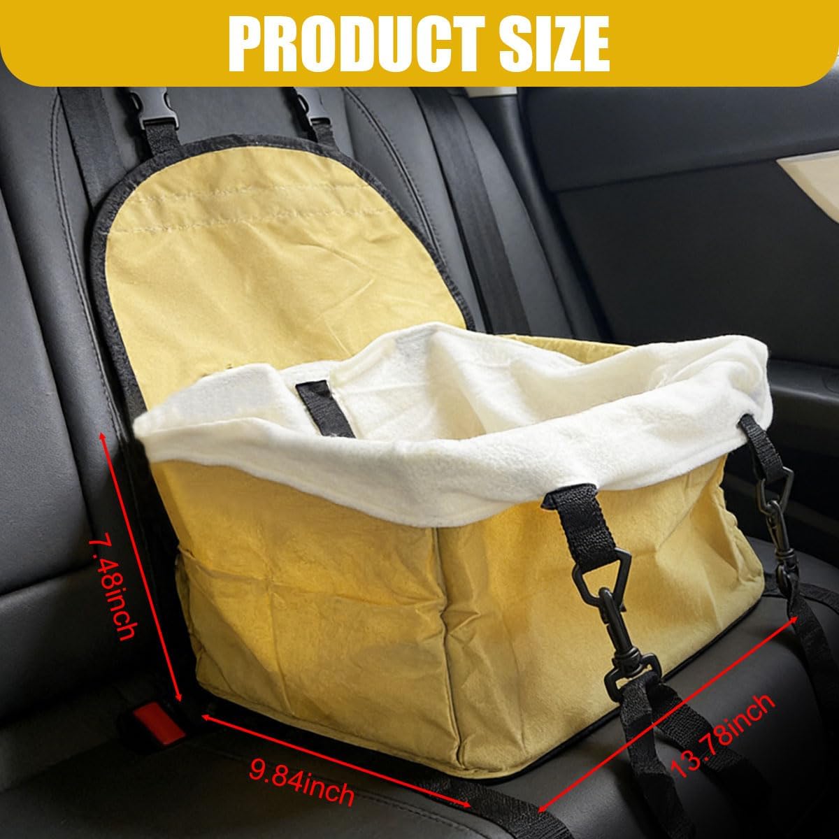 Dog Car Seats for Small Dogs, Portable Soft Auto Pet
