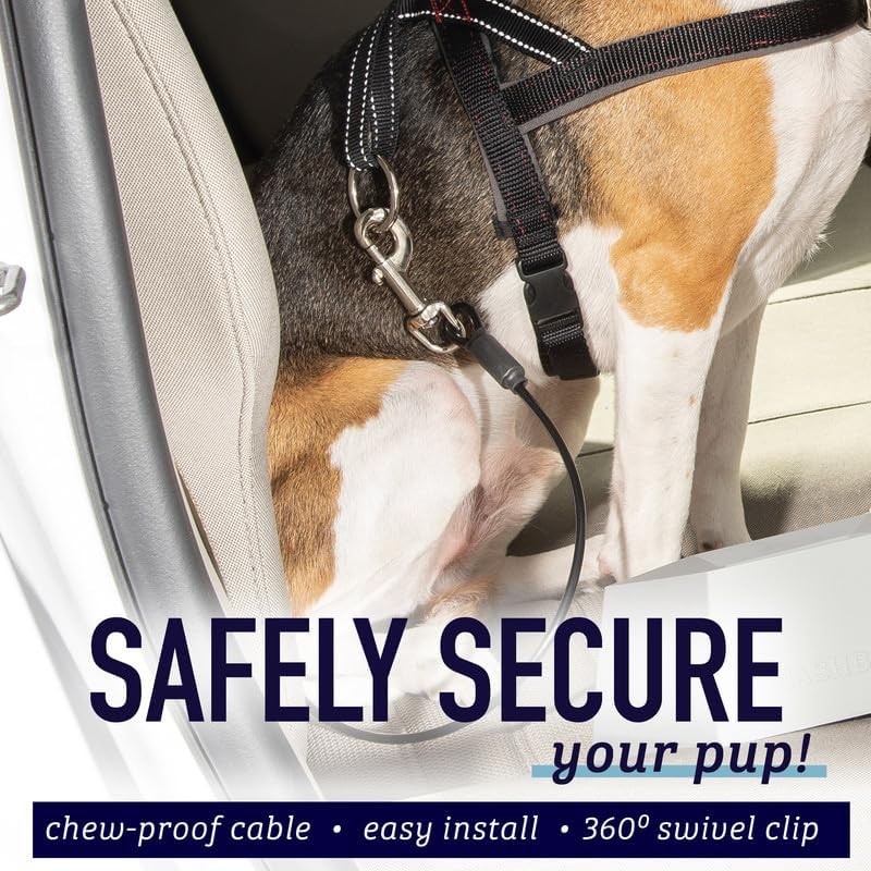 Dog Car Seat Belt Restraint - No-Chew Heavy Duty Car