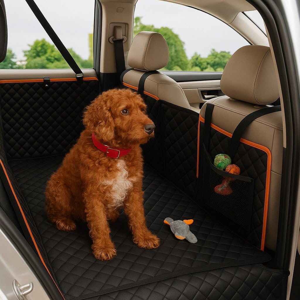 Dog Car Seat Cover with Mesh Window | Waterproof Nonslip