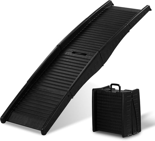 60" Tri-Fold Lightweight Dog Ramp, Portable Nonslip Pet