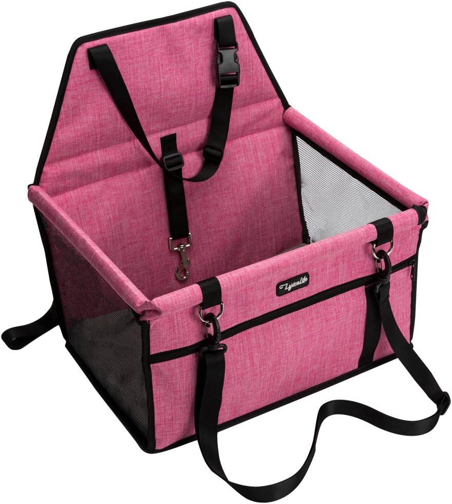 Pet Car Seat, Sturdy Reinforced Structure, Shortened Leash
