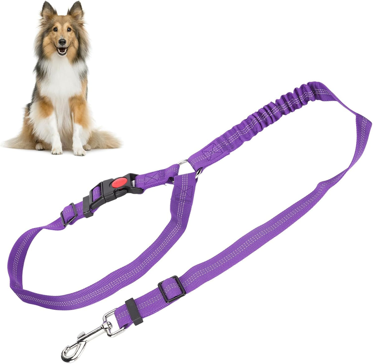 Dog Seat Belt for Cars, Reflective Safety Seatbelt Strap