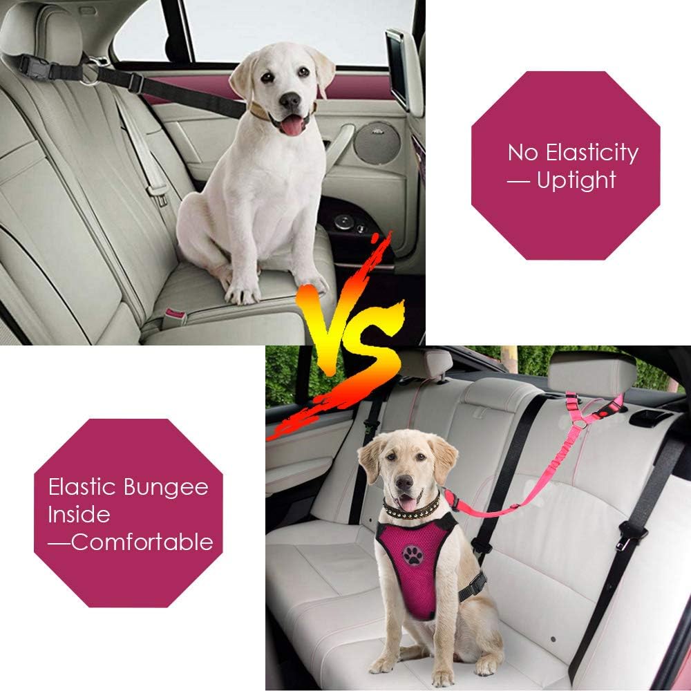 Dog Car Seat Belt, 2 Pack Headrest Restraint Seatbelt