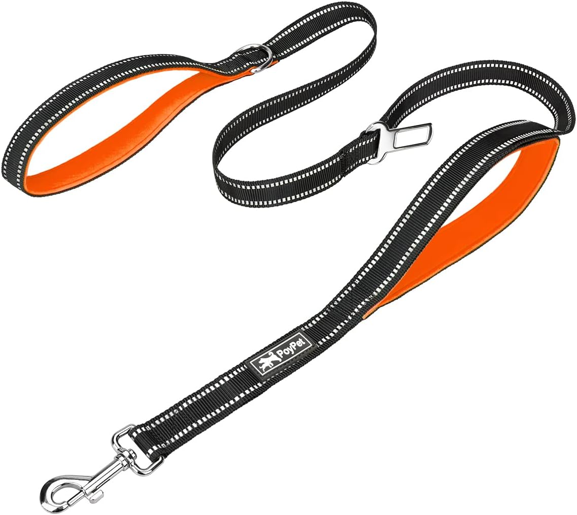 5 Feet Heavy Duty Dog Leash - Car Seat Belt