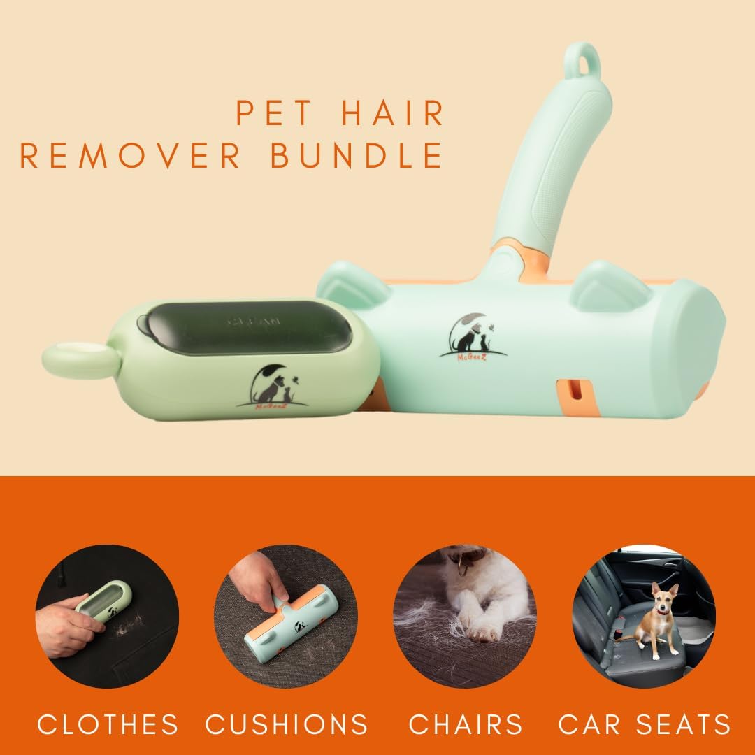Pet Hair and Lint Remover Roller Bundle for Home, Auto