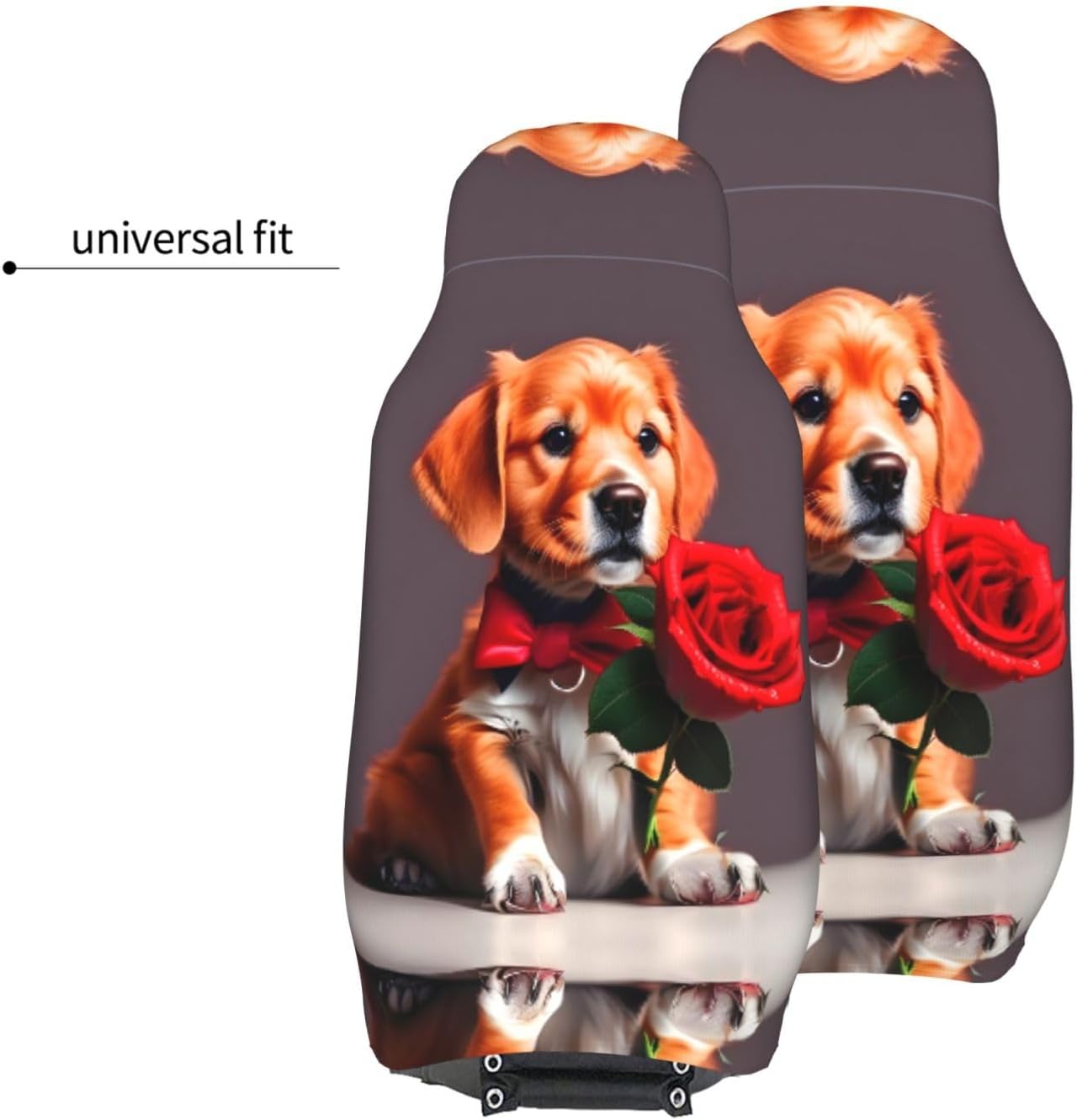 Gentleman-like dog Universal Car Seat Covers 2 Pack - 3D