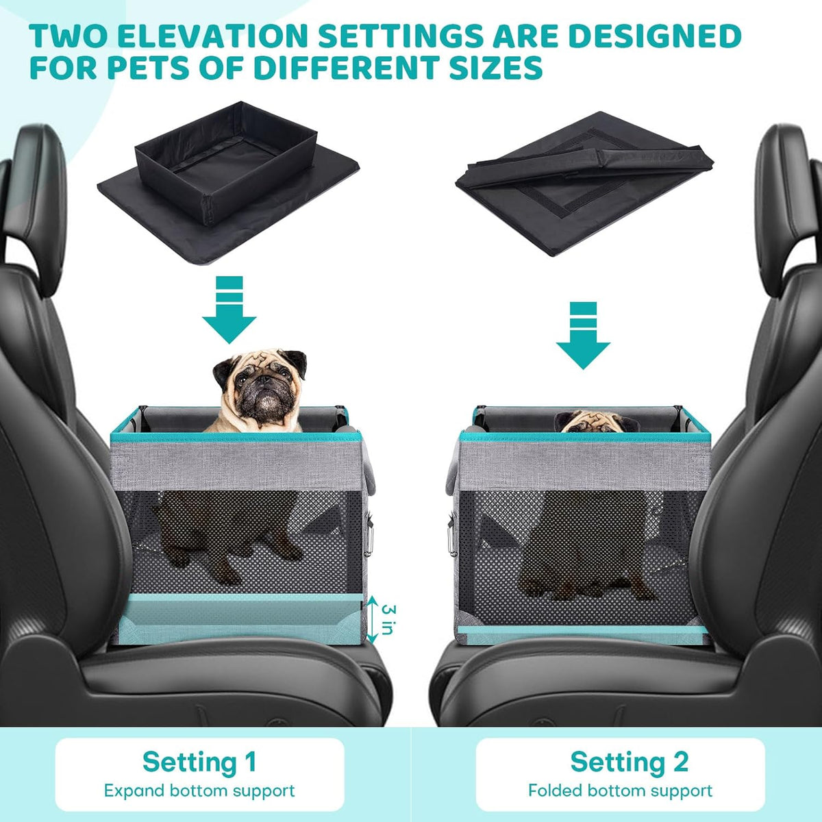 Dog Car Seats for Small Dogs, Pet Booster Seat Under 20