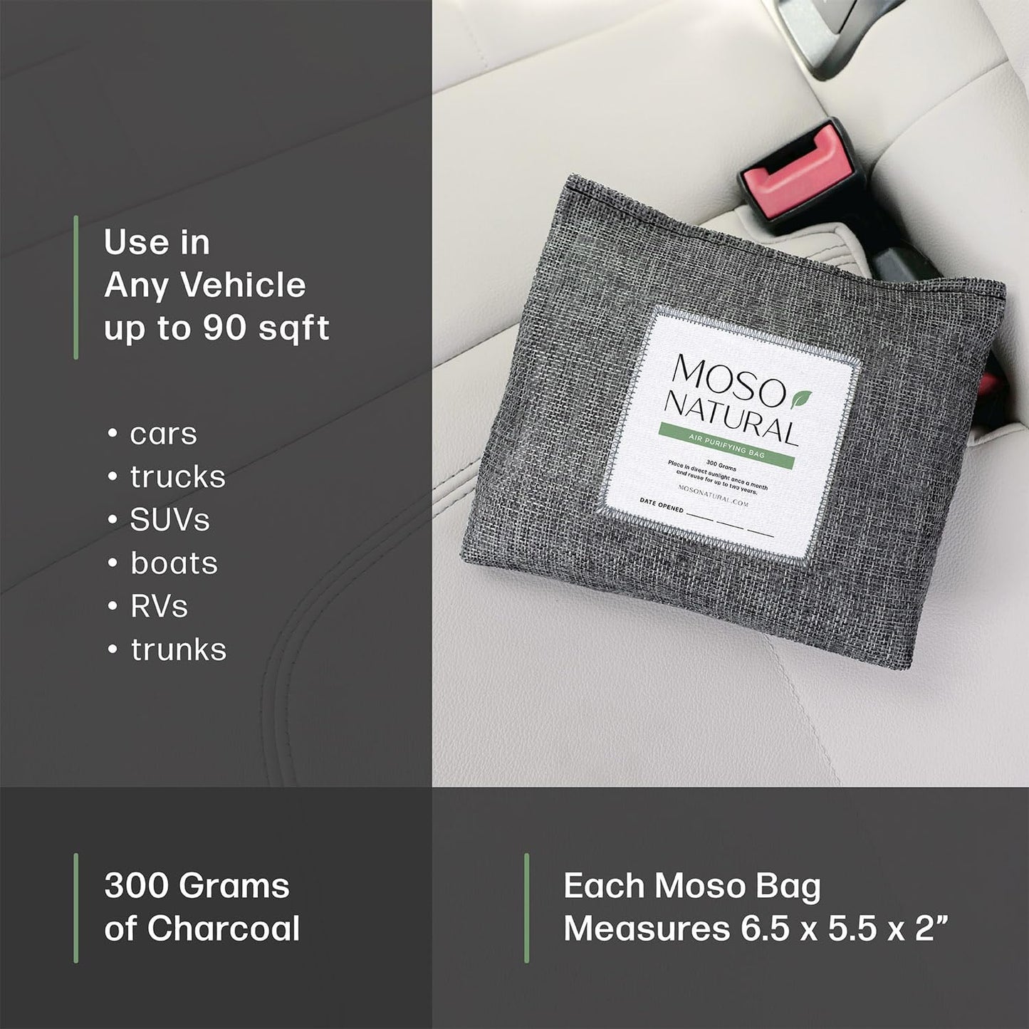 Charcoal Odor Absorber for Cars, 300g Bamboo Charcoal Air