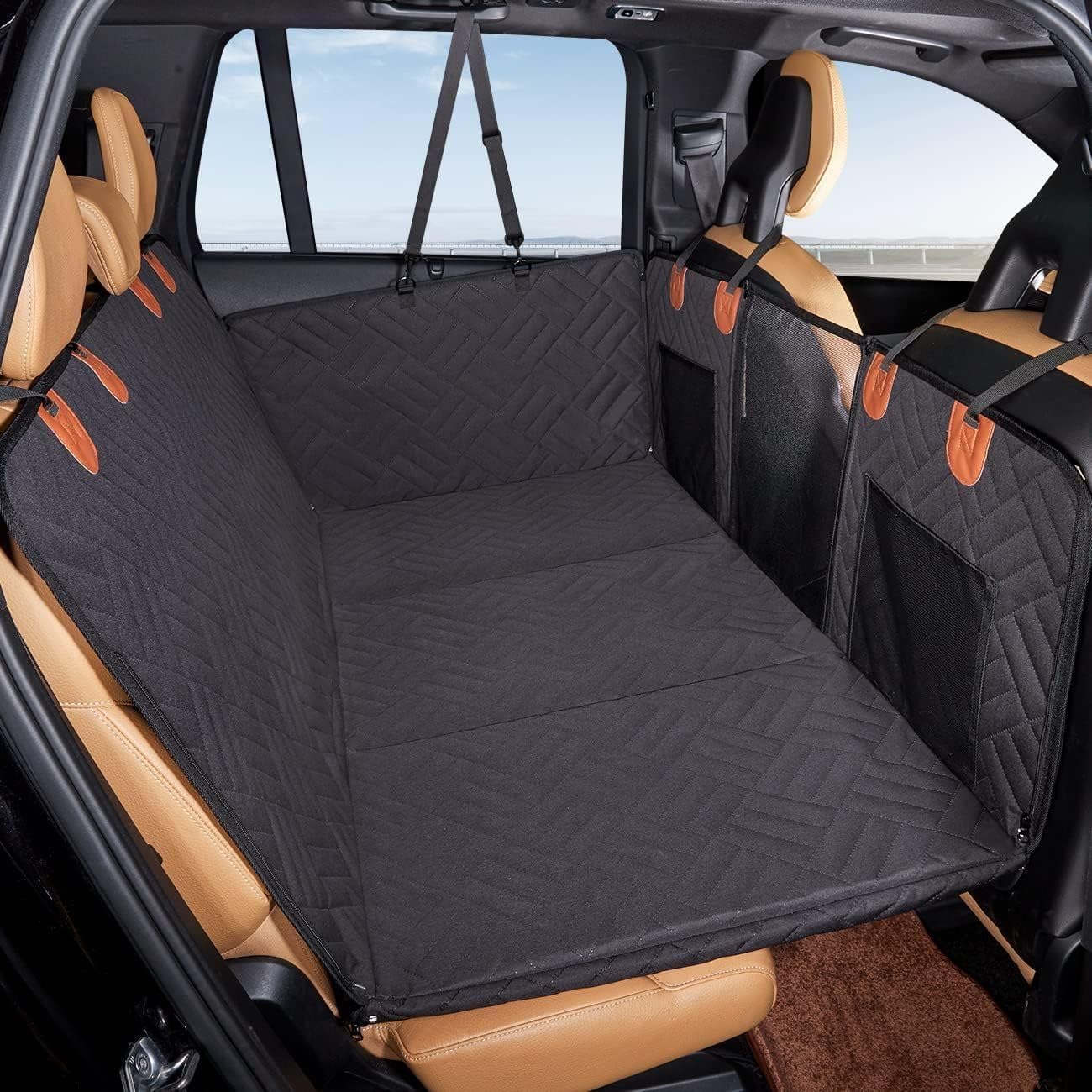 Waterproof Dog Car Back Seat Extender with Mesh Window –