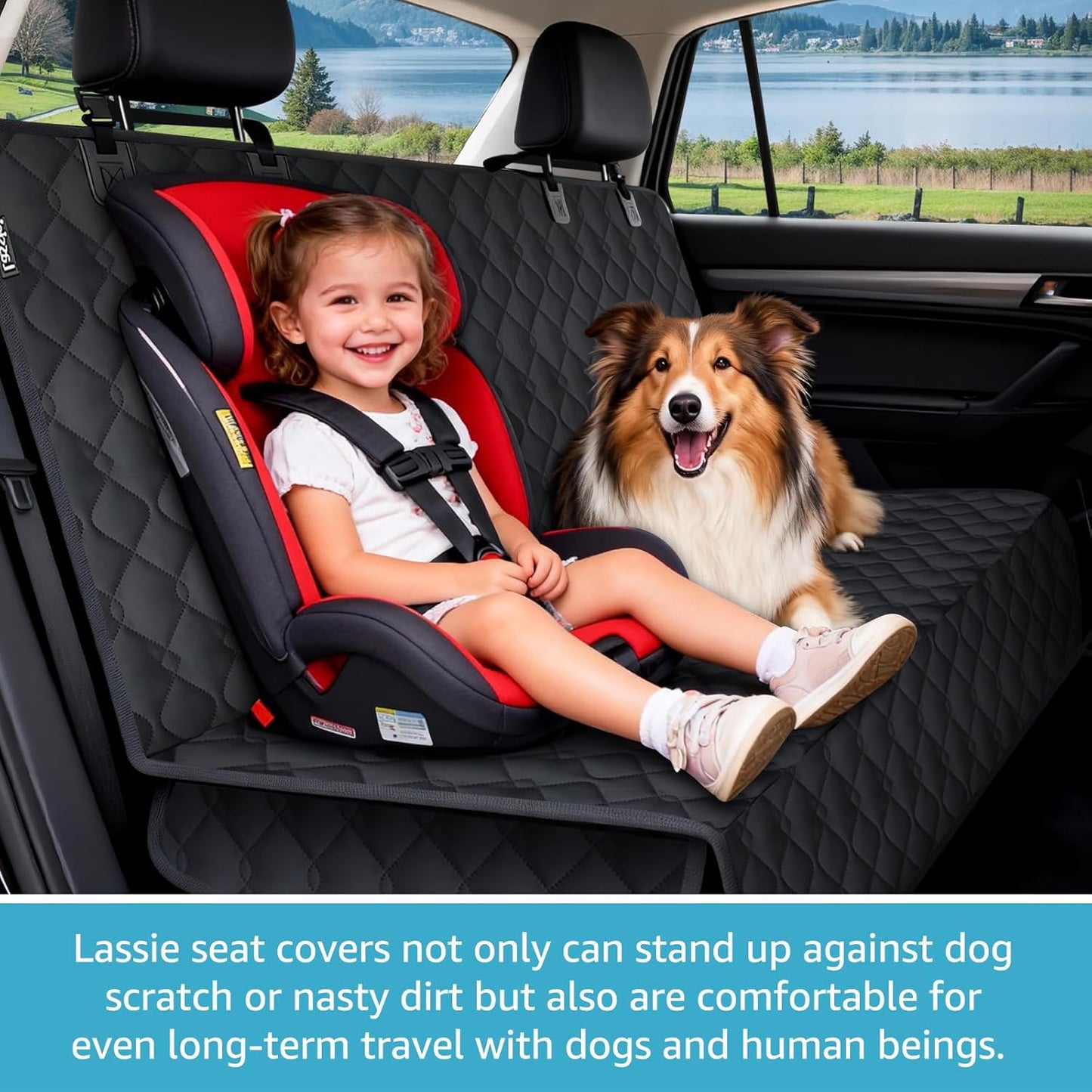 Back Seat Cover for Kids in Car | Car Seat Protector for
