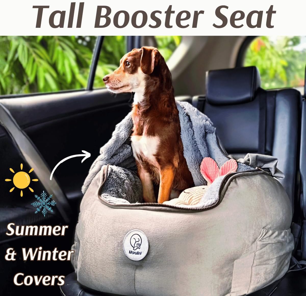 Orthopedic Dog Car Seat for Small Breeds - Original Calming