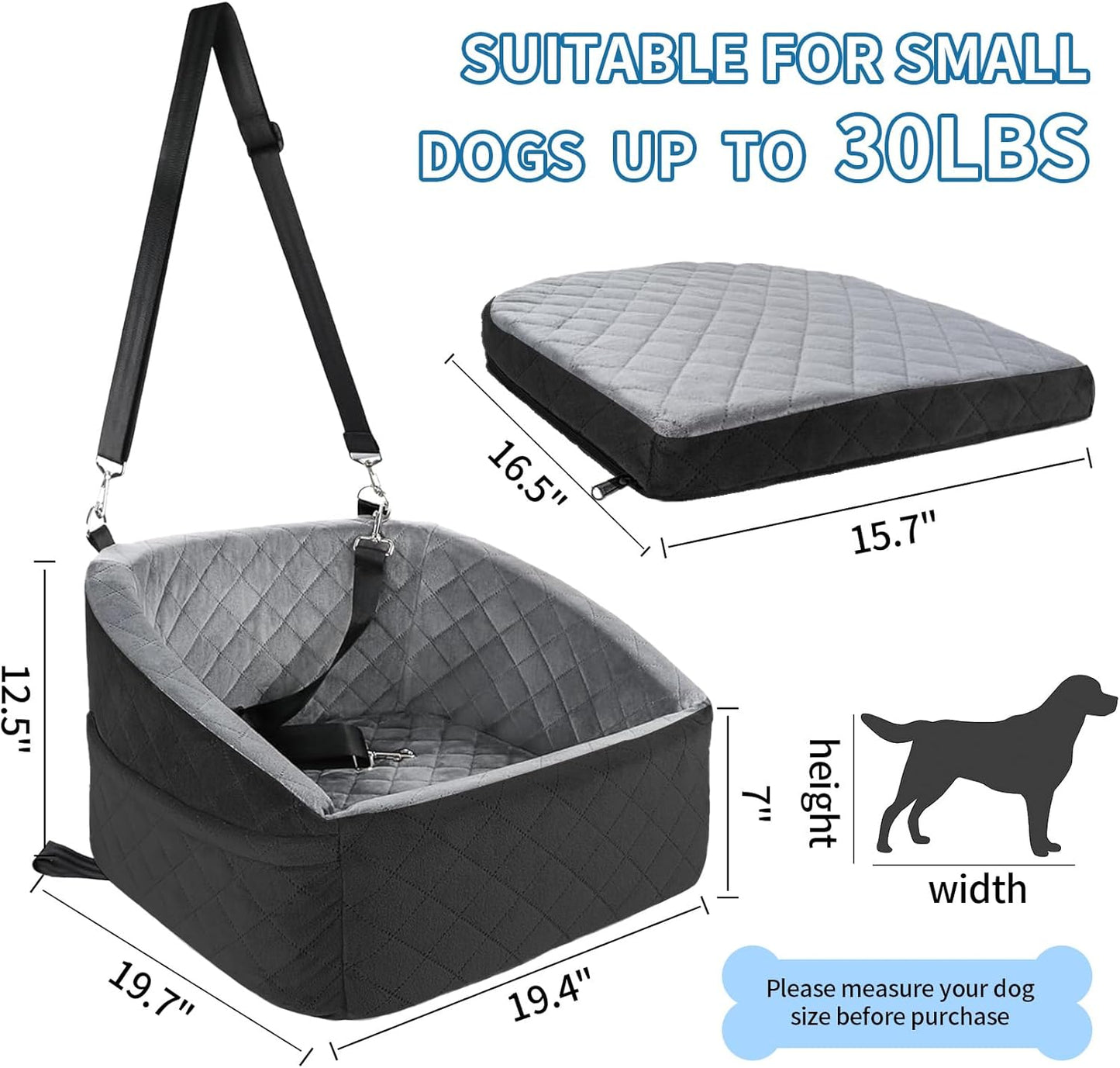 Suitable for Most Vehicles Dog Booster Car Seat for Small