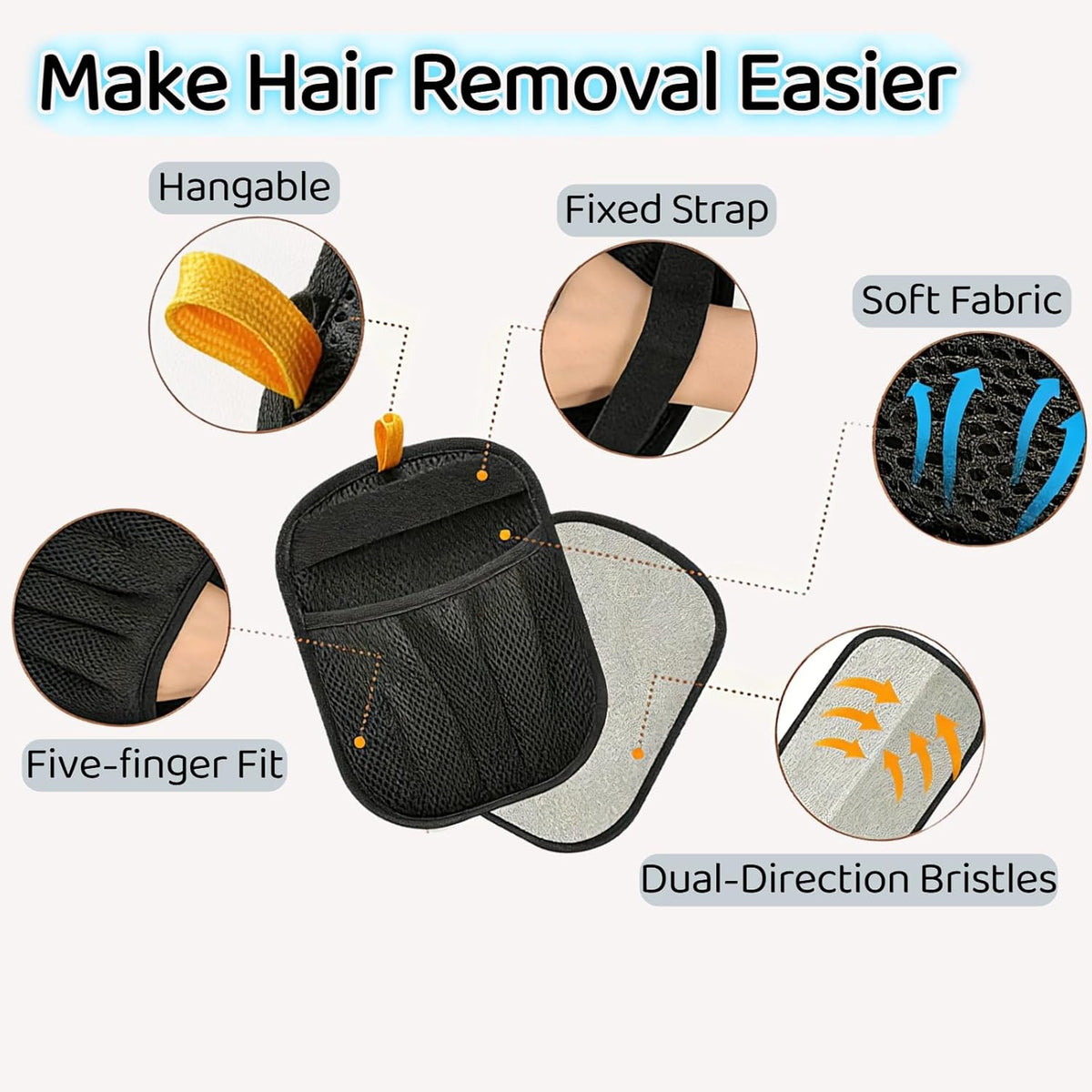 Pet Hair Removal Glove , Reusable Washable Electrostatic