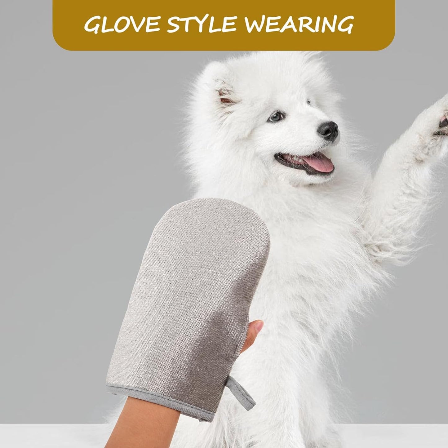 2pcs Double-Sided Pet Hair Removal Gloves with