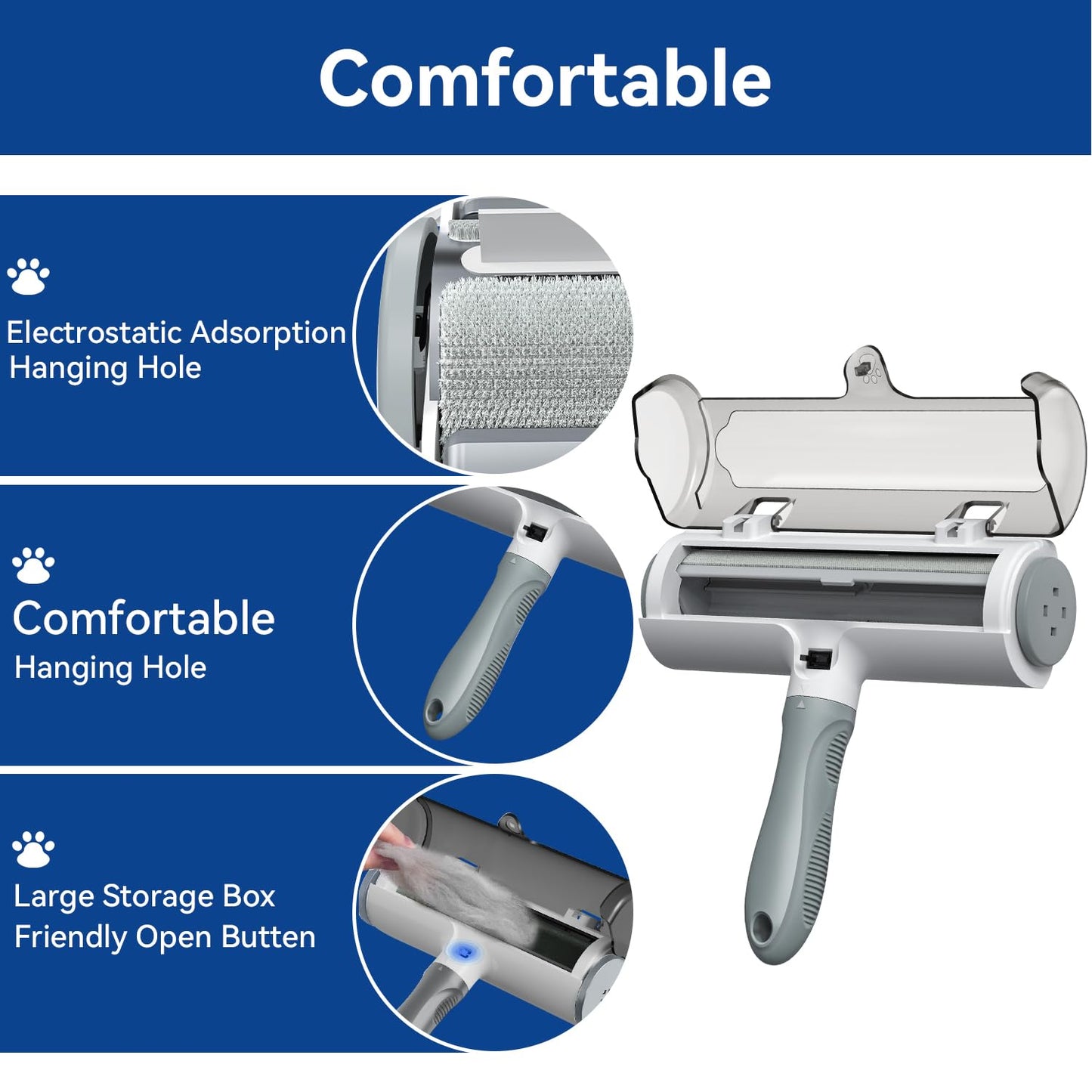 Pet Hair Remover Roller Reusable Lint Roller for Dog and
