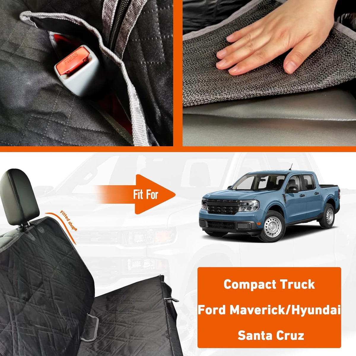 Dog Car Seat Cover Compatible with Ford Maverick/Hyundai