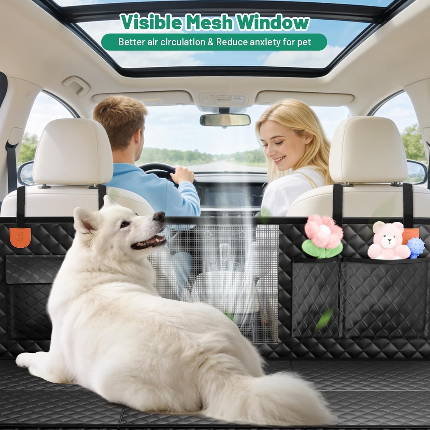 Dog Car Seat Cover for Back Seat,Waterproof Back Seat