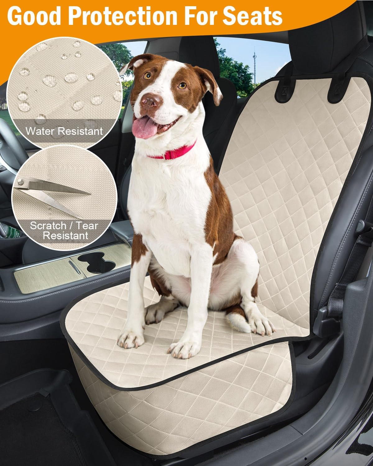 Dog Car Seat Covers Waterproof, Scratch-Proof Pet Front