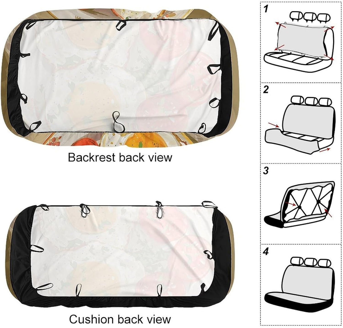 Eggs and Tomatoes Dog Car Seat Covers Waterproof Truck Back