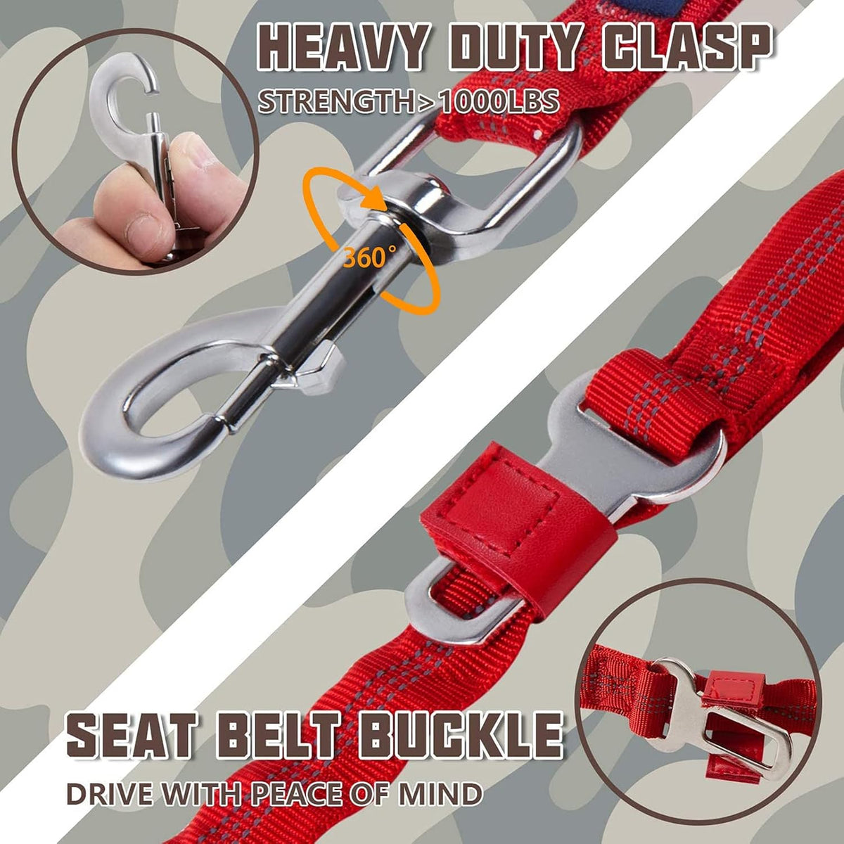 Heavy Duty Bungee Dog Leash for Large Breed Dogs, No Pull