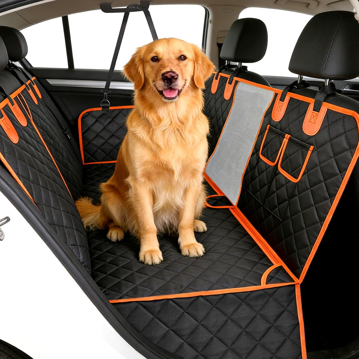 Dog Car Seat Cover for Back Seat, Waterproof Heavy Duty Pet