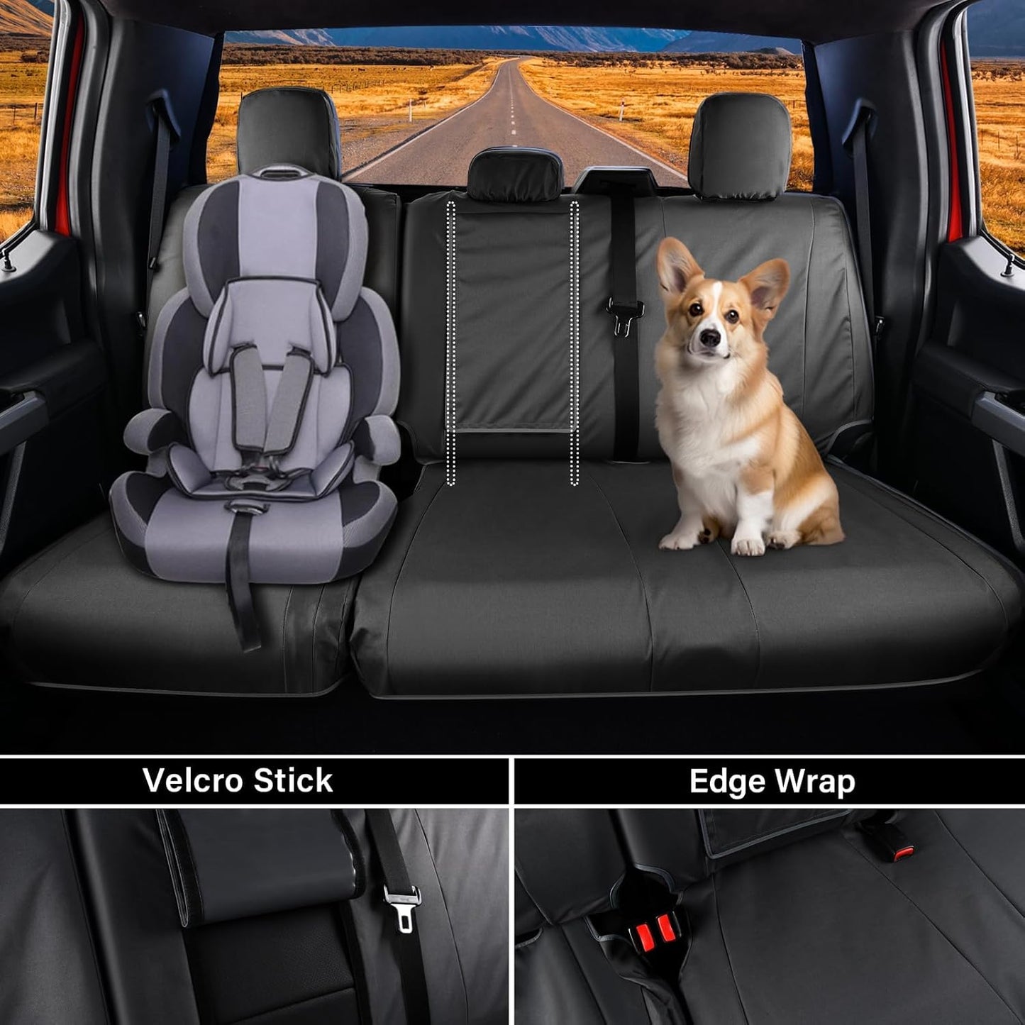 Rear Bench Car Seat Covers, Waterproof Oxford Back Seat