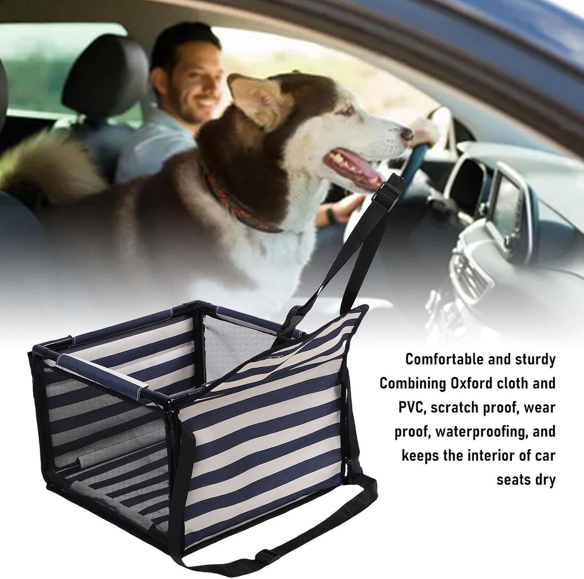 Dog Car Seats, Portable Foldable Large Capacity Dog Travel