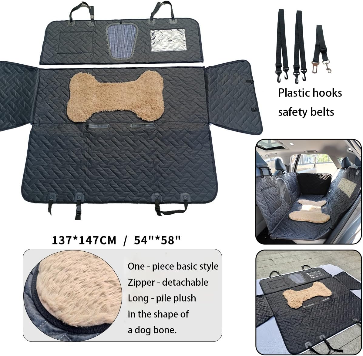 Dog Car Back Seat Cover for Volkswagen VW Atlas Cross Sport