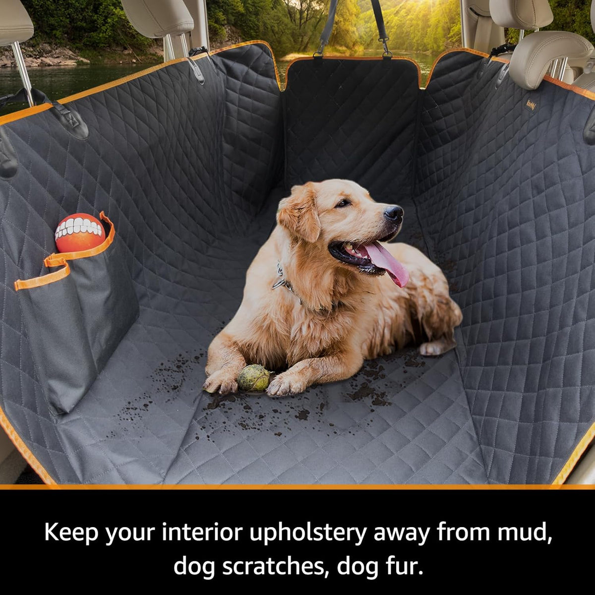 Dog Car Seat Covers , Dog Seat Cover with Side Flaps from