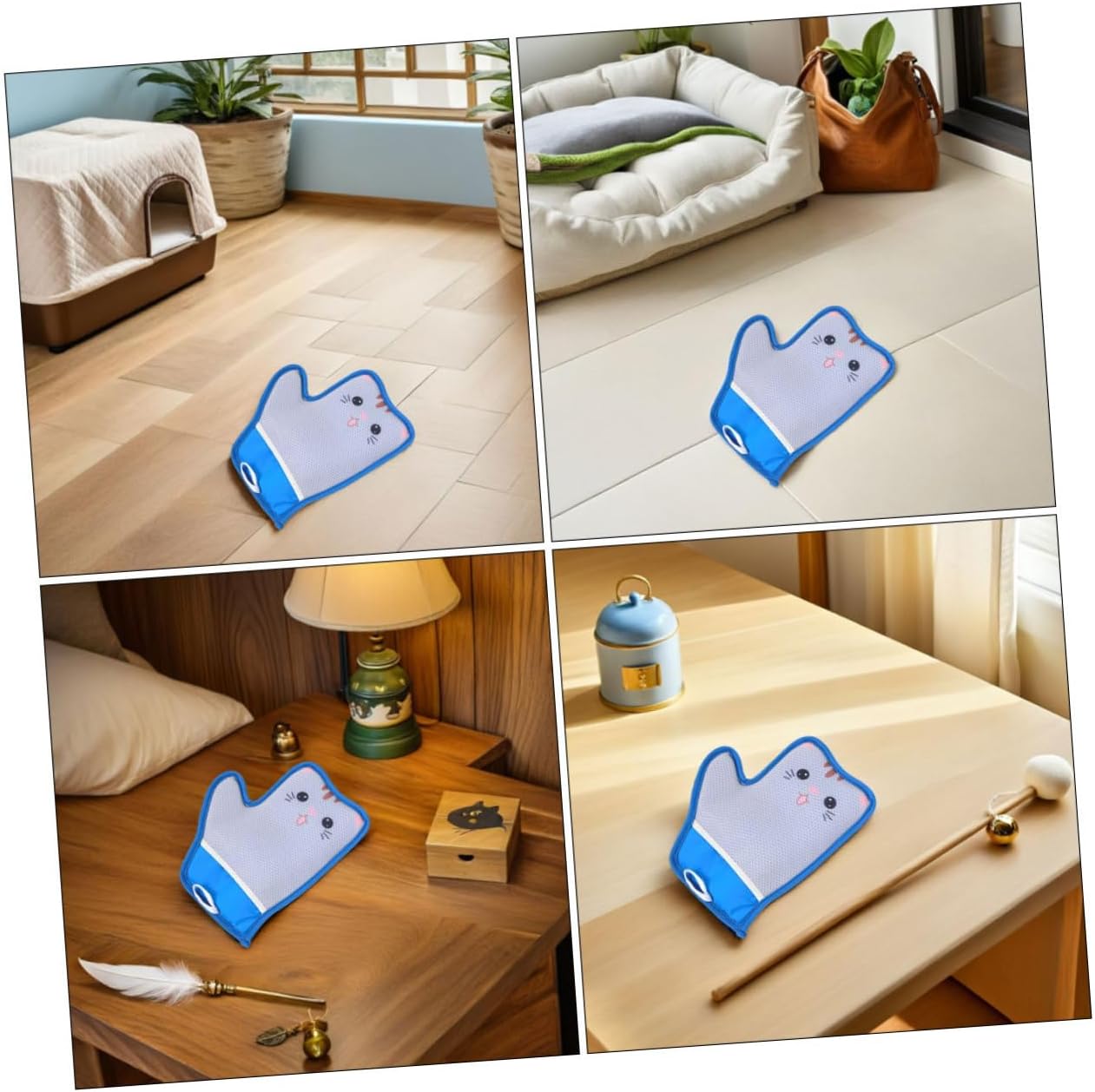 2pcs Electrostatic Pet Hair Removal Gloves, Washable