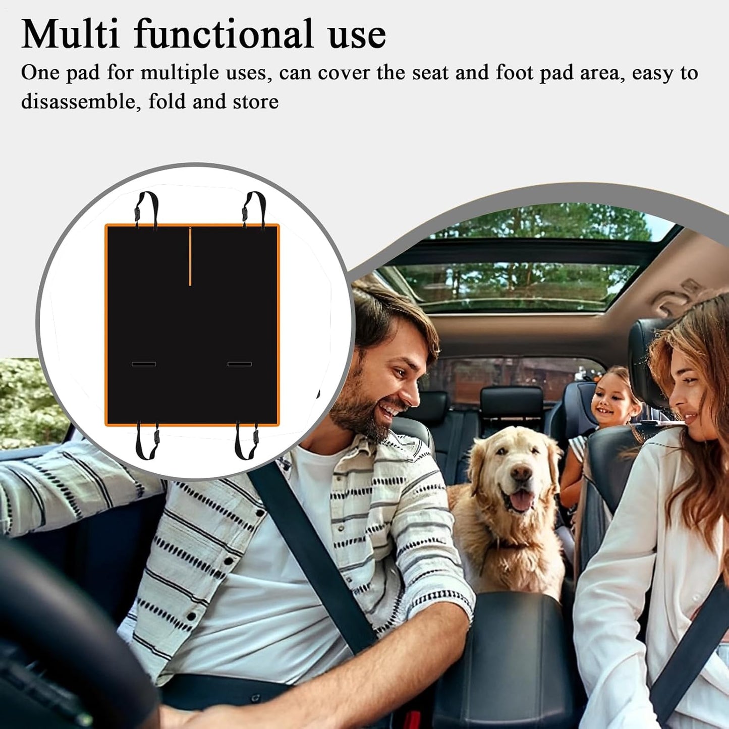 Back Seat Extender for Dogs | Waterproof Non-Slip Mat, Back