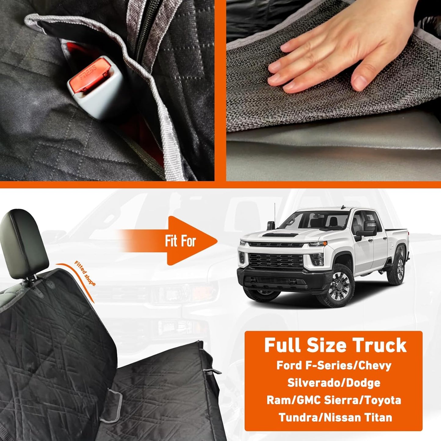 Dog Car Seat Cover Compatible with Full-Size Truck, Ford
