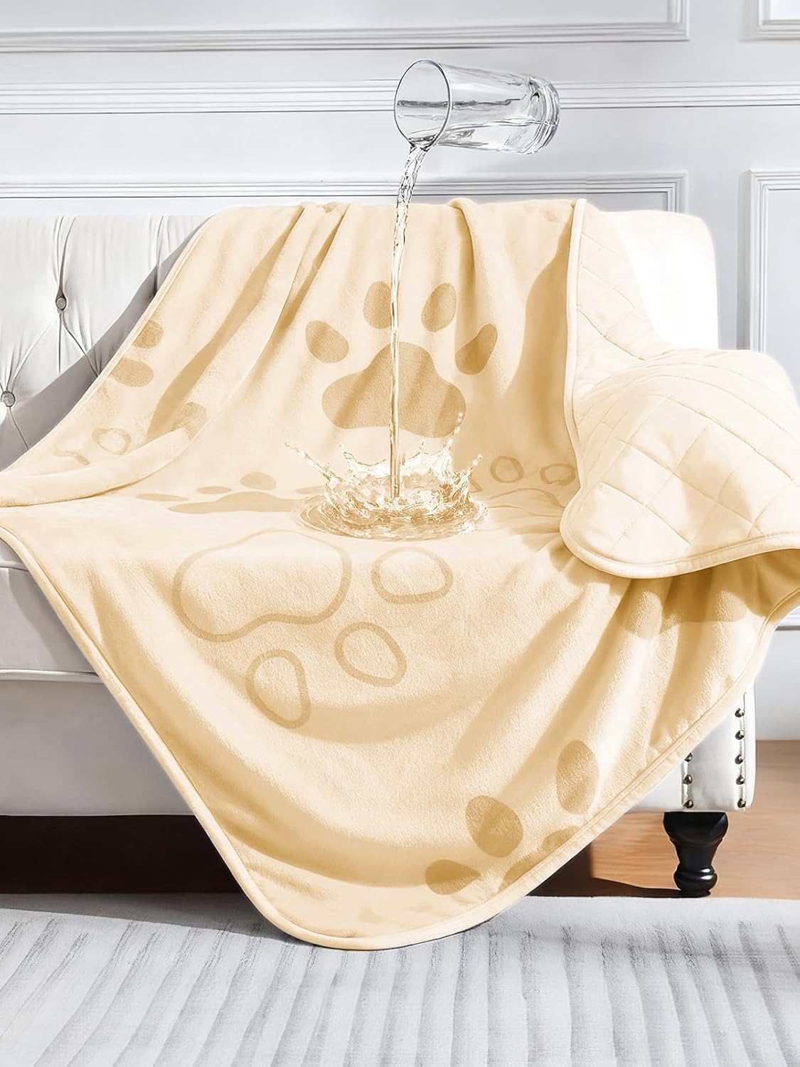 KASBAH Dog Cooling Blanket & Mat, Waterproof Pet Blankets for Couch, Bed and Car Seat, Washable Reversible Dog Blanket Throw (Cool & Warm), Q-MAX >0.5, 28 x 40 Inch