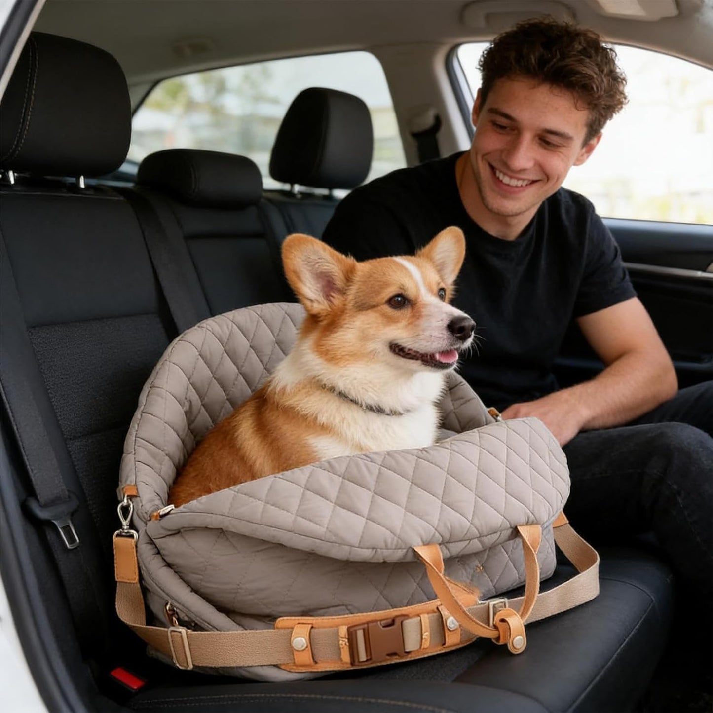 Dog Seat | Adjustable Strap Soft Bed,Small Dog Car Seat Pet