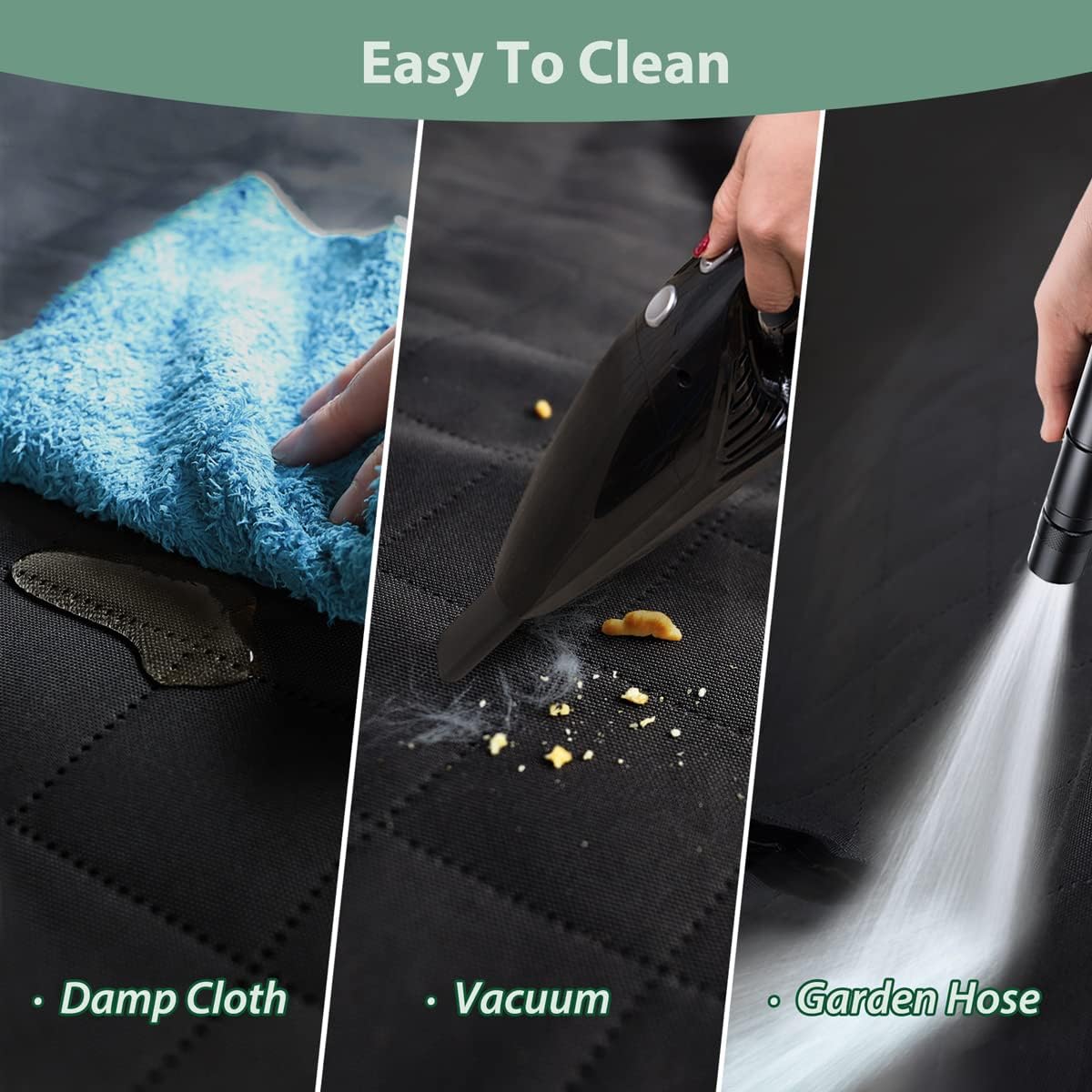Dog Car Seat Cover for Back Seats with Metal Buckle Mesh