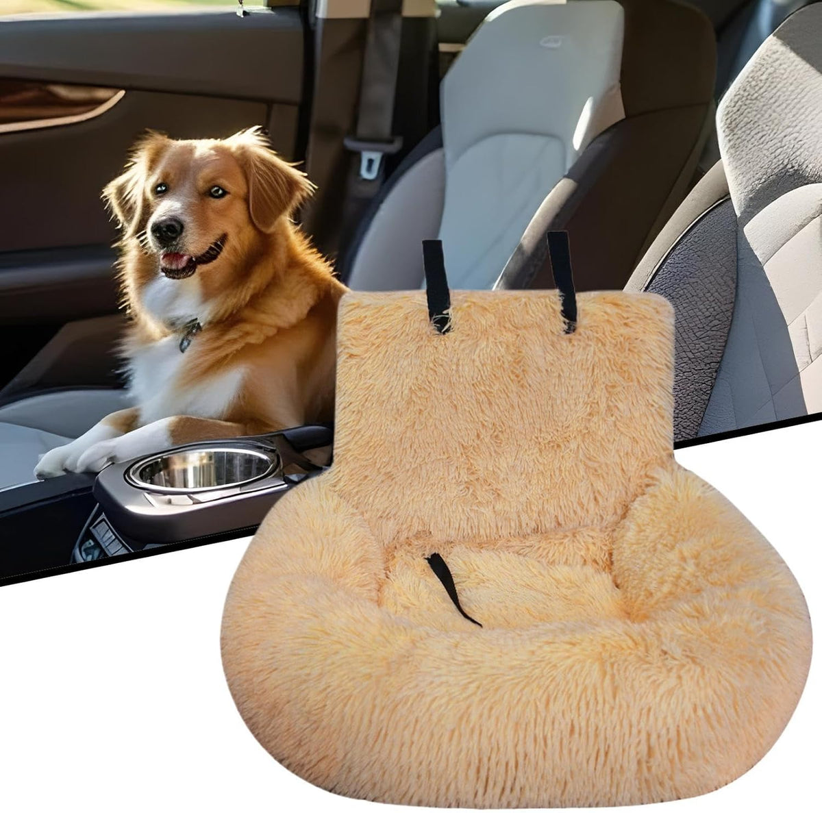 Dog Seat for Car,Medium Dog Plush Car Seat | Pet Supplies