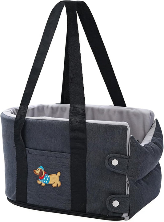 FurryGo Small Dog Car Seat for Travel, Elevated Pet Booster