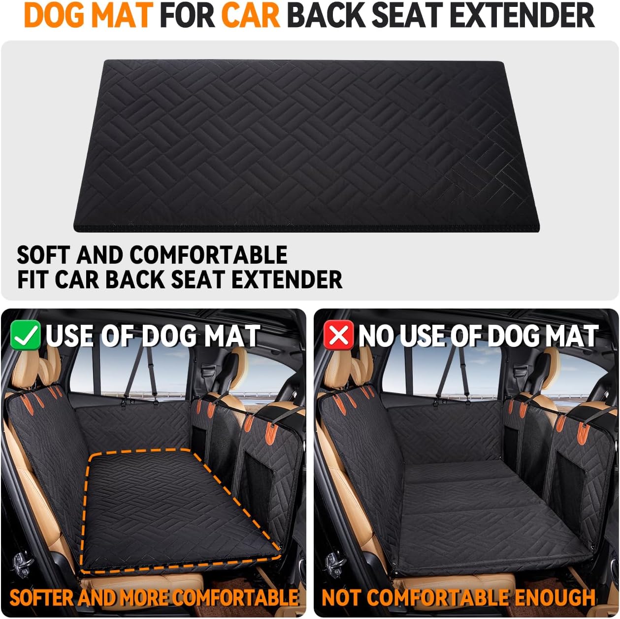 Dog Mat for Back Seat Extender for Dogs,Dog Bed for