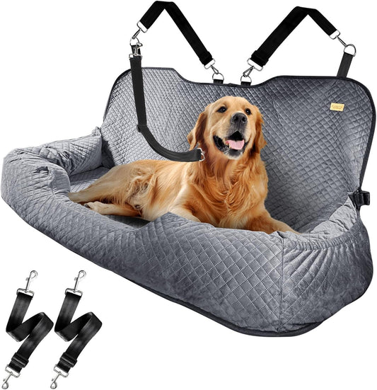 Large Dog Car Back Seat for 100lbs Dogs Pet Bed Car Seat