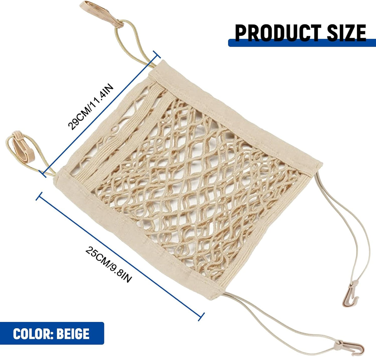 3-Layer Car Mesh Organizer,Seat Back Net Bag