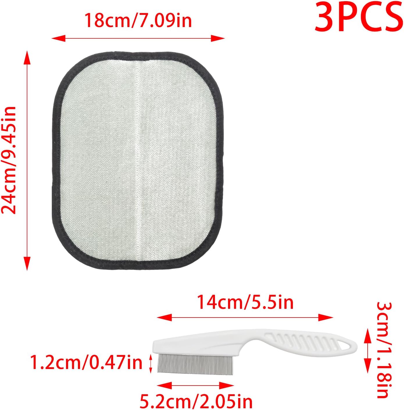 2pcs Pet Hair Removal Gloves and 1pcs Comb,Electrostatic