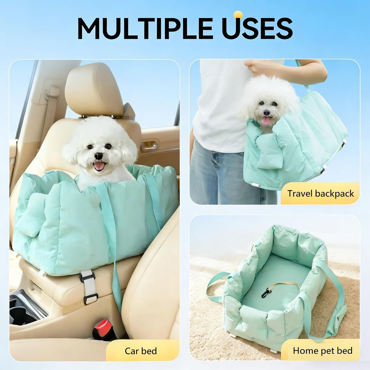 Pet Carrier Bags for Cars, Dog Travel Bags, pet car Seats