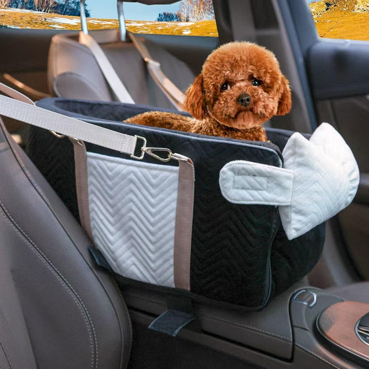 Dog Car Seat for Small Dogs, Portable Center Console Dog