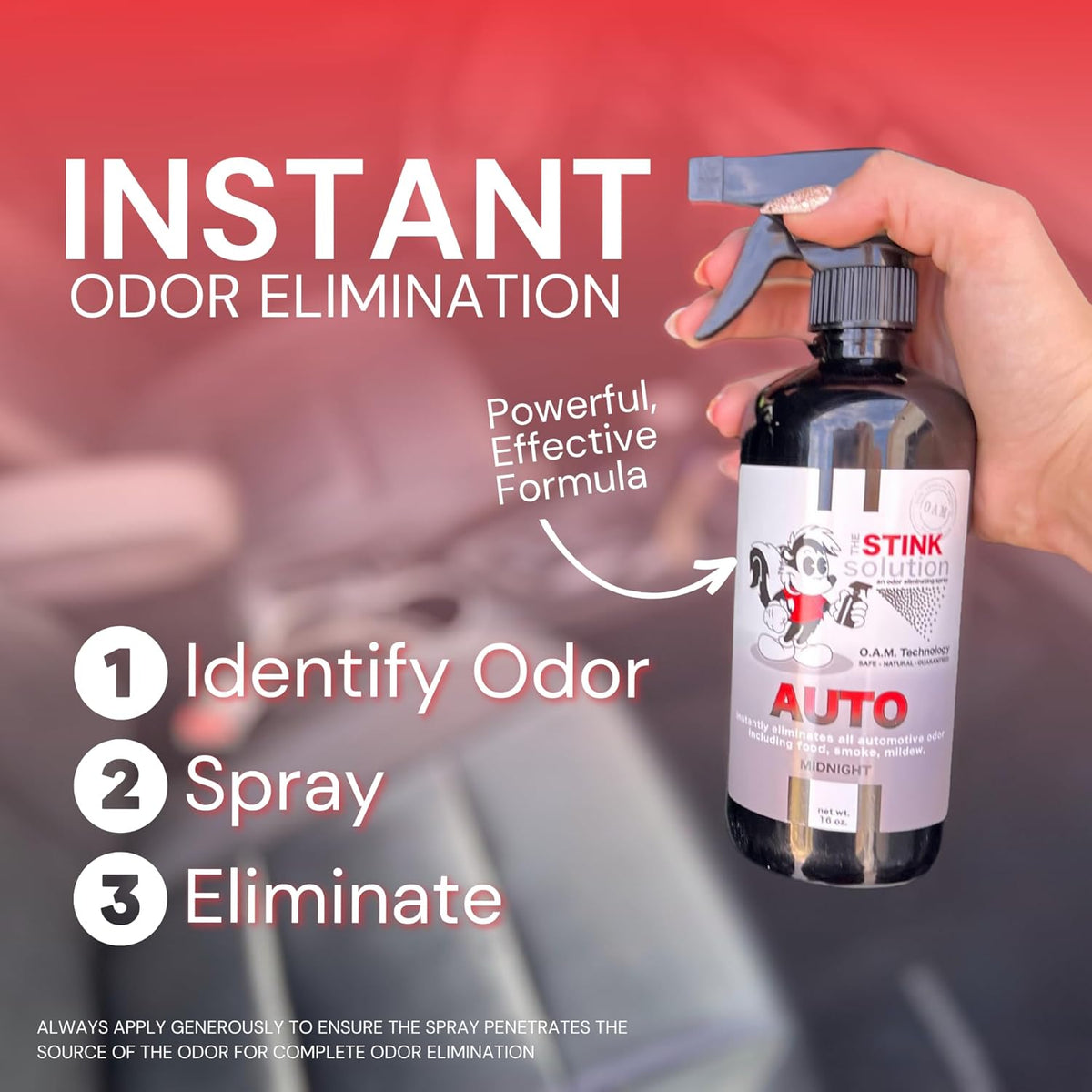 Car Deodorizer Odor Eliminator For Strong Odor: Quickly