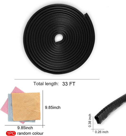 33Ft Car Door Edge Guard, No Glue Car Door Entry Guard