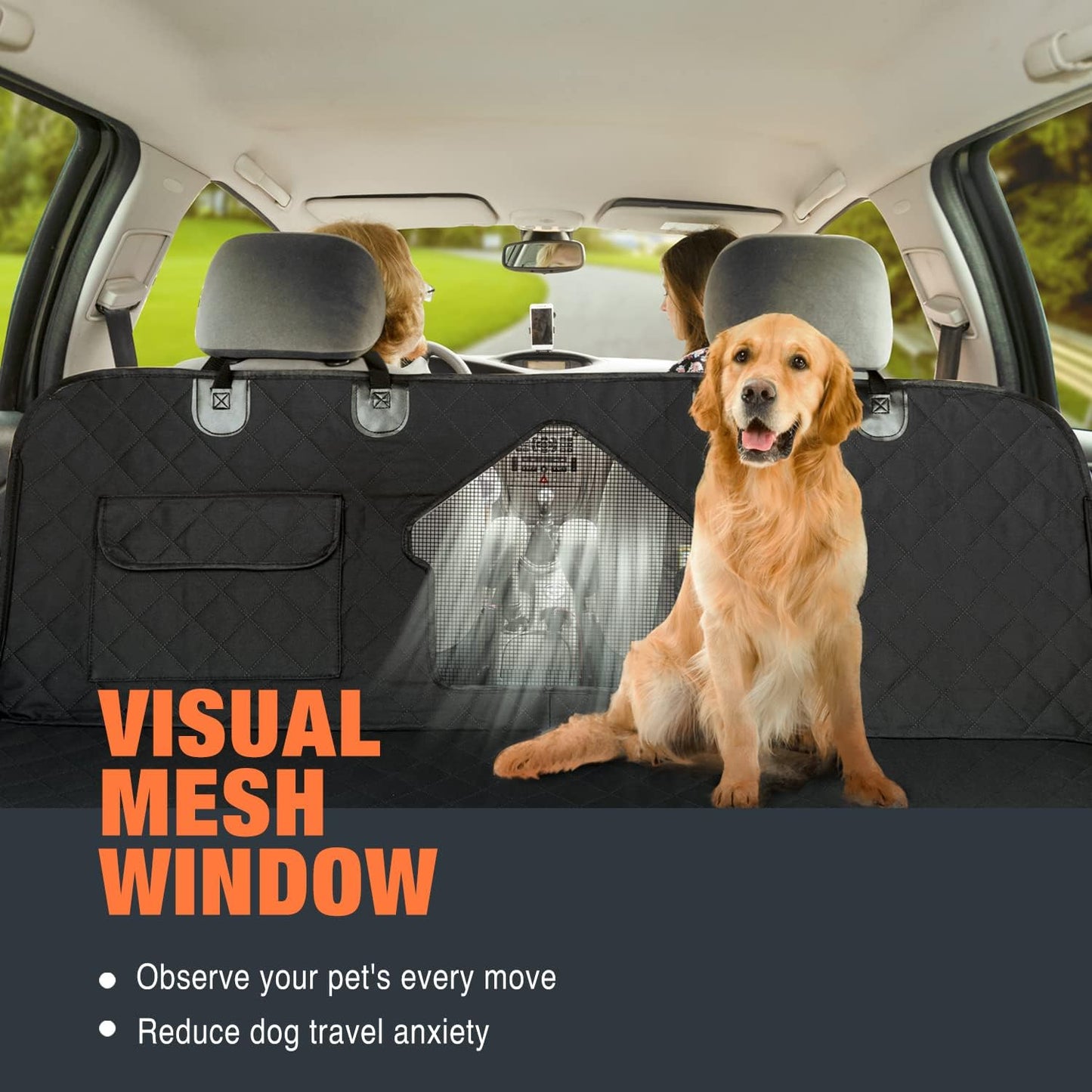 Dog Car Seat Cover for Back Seat, Dog Seat Cover with